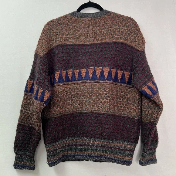 Vtg Marshall Fields Country Shop Wool Mens Sz M Chunky Grandpa Cardigan Sweater - Picture 9 of 15